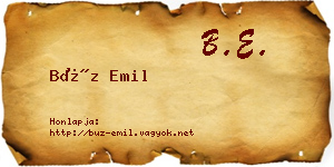 Búz Emil névjegykártya
